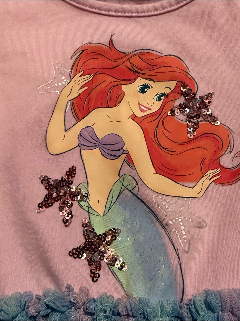 Disney Jumping Beans Ariel Tulle Tutu Dress Girls Size 4 Lavender Princess - Picture 4 of 9